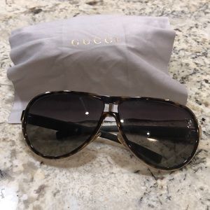 Authentic Gucci aviator-style sunglasses